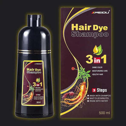 Herbal Hair Dye Shampoo for Grays Meidu