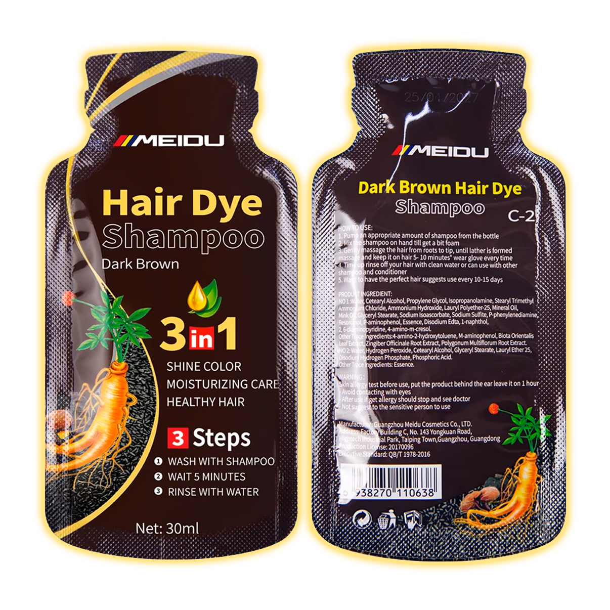 FREE Sample – Meidu Herbal Hair Dye Shampoo